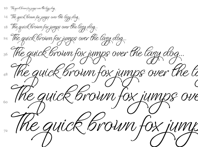 Fascinating Celestina font waterfall